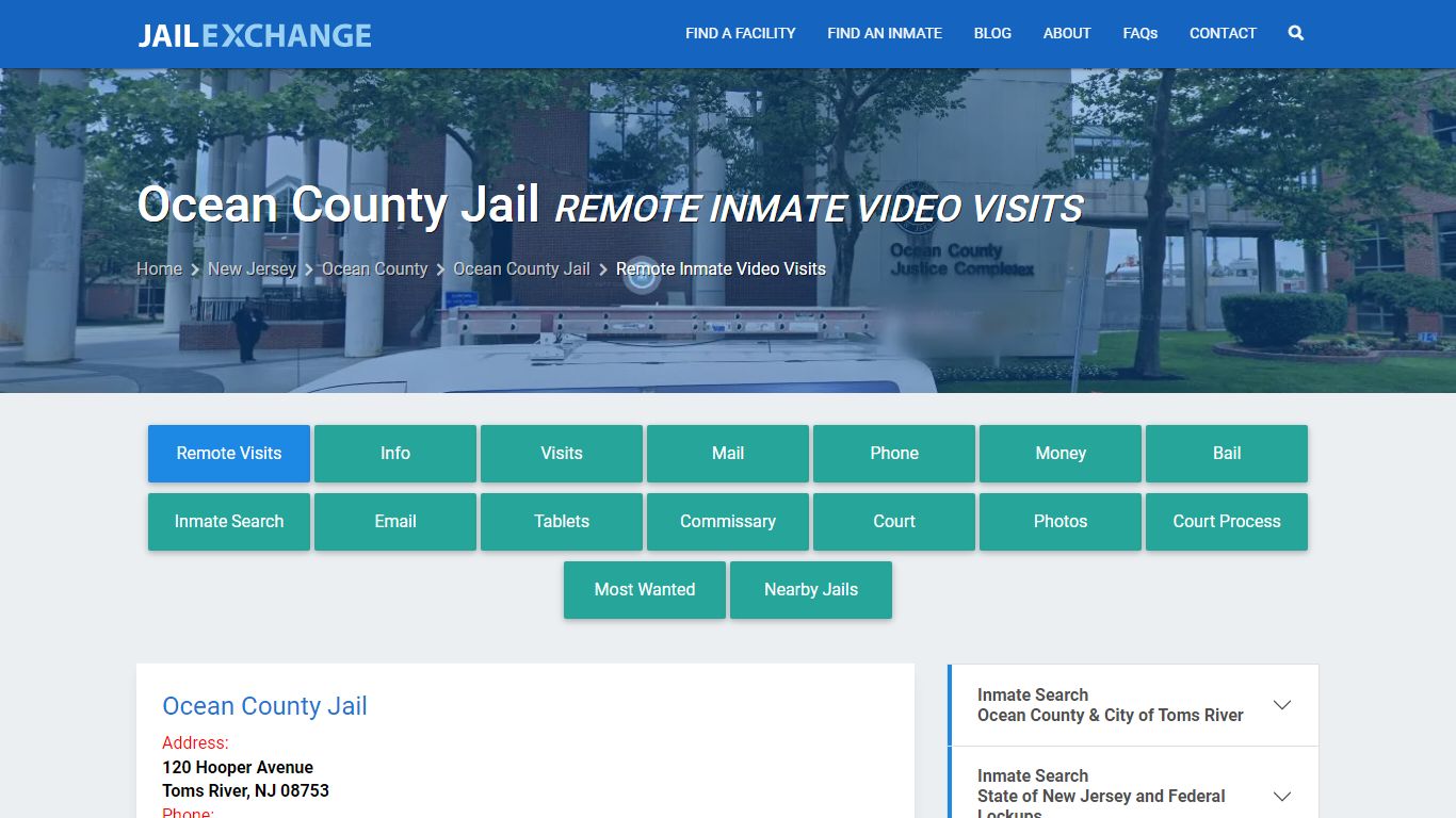 Video Visitation - Ocean County Jail, NJ - Jail Exchange